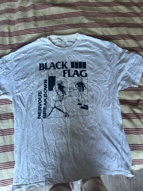 Black Flag “Nervous Breakdown" Graphic T-Shirt - White/Black